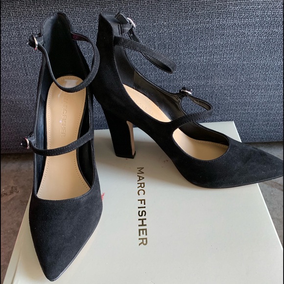 Marc Fisher Shoes - Marc Fisher Black Suede Heel